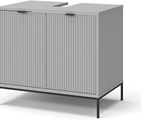 Шкаф за мивка Vicco Eliza, сив, 70 x 63 см с врати и чекмедже