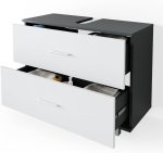 Шкаф за мивка Vicco Ilias с чекмеджета, антрацит/бял - Image 4