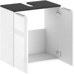 Шкаф за мивка Vicco Otis, бяло/антрацит с висок гланц - Image 5