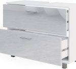 Шкаф за мивка Vicco Ilias с чекмеджета, бял гланц - Image 4