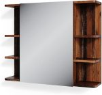 Огледален шкаф за баня Vicco Fynn, антично дърво, 80 x 64 см