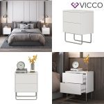 Нощно шкафче Vicco Calvin, бяло, 45 x 50 см - Image 5