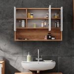 Огледален шкаф Vicco irma 80 sm, стенно огледало, с 3 врати - Image 4