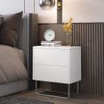 Нощно шкафче Vicco Calvin, бяло, 45 x 50 см - Image 6