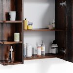 Огледален шкаф за баня Vicco Fynn, антично дърво, 80 x 64 см - Image 7