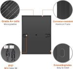 Черни слънчеви панели за дома DOKIO EU USA 400w - Image 2