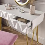 Тоалетка Vicco Ruby, с огледало, с LED осветление и табуретка - Image 6