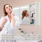 Огледален шкаф за баня Aquamarin® с осветление и шкаф - Image 4