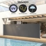 Jago®Прибираща се дворна странична тента 500 x 200 см - Image 3