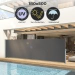 Jago® Прибиращ се параван за външна употреба 500 x 180 см - Image 4