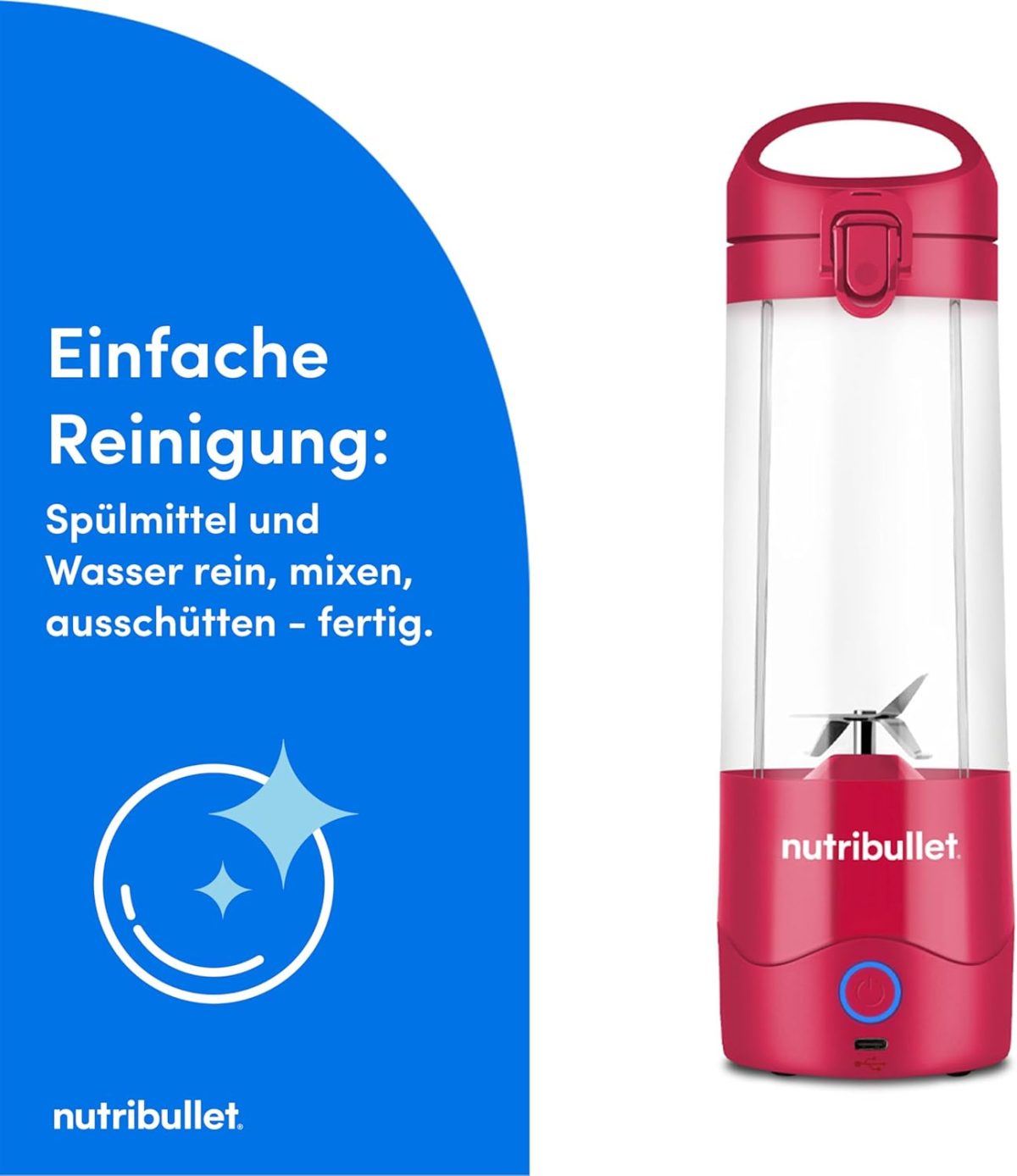 Преносим блендер Nutribullet, с 4-точково острие USB-C - Image 3