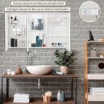 Огледален шкаф за баня Aquamarin® с осветление и шкаф - Image 9