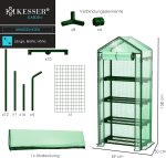 KESSER® 4-етажна оранжерия 69x50x158см с 4 рафта - Image 5