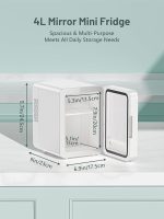 Мини хладилник за козметика VINATO, 4L с LED огледало - Image 5