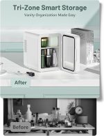 Мини хладилник за козметика VINATO, 4L с LED огледало - Image 3