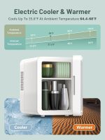 Мини хладилник за козметика VINATO, 4L с LED огледало - Image 2