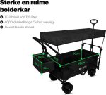 Сгъваема количка с подвижен покрив, черна - Image 5