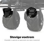 Сгъваема количка с подвижен покрив, черна - Image 6