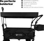 Сгъваема количка с подвижен покрив, черна - Image 8