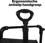 Сгъваема количка с подвижен покрив, черна - Image 9