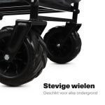 Сгъваема количка с подвижен покрив, черна - Image 11