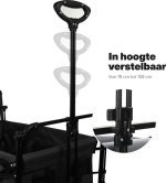 Сгъваема количка с подвижен покрив, черна - Image 13