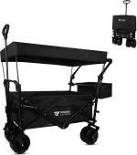 Сгъваема количка с подвижен покрив, черна