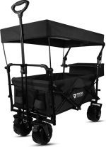 Сгъваема количка с подвижен покрив, черна - Image 16
