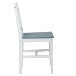 Комплект от 2 стола за трапезария, Масивно дърво - Image 7