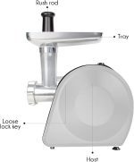 Edihome, Електрическа месомелачка с тласкач за колбаси - Image 3