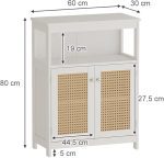 Шкаф Vicco Rosario Midi 60 x 80 x 30 см - Мебели за баня - Image 8