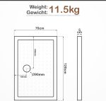 Душ корито Aquamarin® - 120 x 70 см, неплъзгащо се, до 250 кг - Image 4