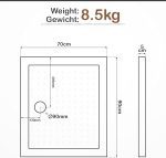 Душ корито Aquamarin® - 90 x 70 см, неплъзгащо се, до 250 кг - Image 8