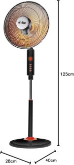 1000W ел халогенен карбонов нагревател с вентилатор - Image 8