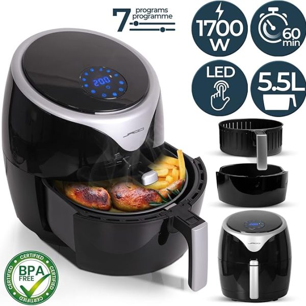 Фритюрник с горещ въздух Jago® 7-в-1 5.5 л - 1700 вата
