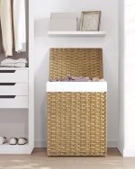 Кош за съхранение SONGMICS, 90 л за мръсно пране с капак - Image 2