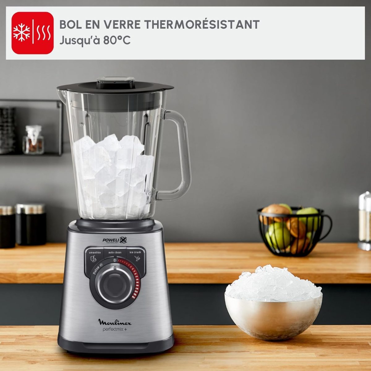 Блендер Moulinex Perfect Mix, стъклен буркан, 1,5 литра, 1200W - Image 3