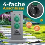 Градински контакт с колона със сензор за здрач - Image 3