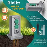 Градински контакт с колона със сензор за здрач - Image 6