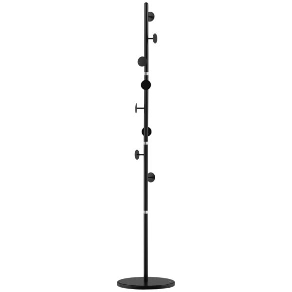 Закачалка за дрехи HOMCOM, 4 пръта и 8 куки, 35x35x170см