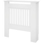 HOMCOM Капак за радиатор, 78 x 19 x 81 см, MDF, бял - Image 3