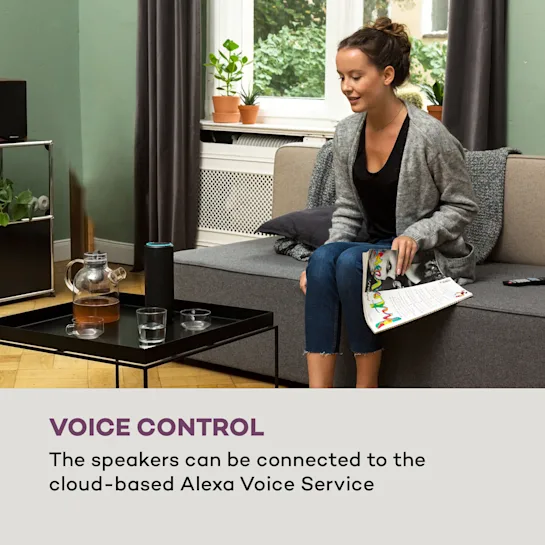 Intelligence Tube, Auna, високоговорител, Alexa Voice, гласово управление, Spotify, BT, WLAN - Image 2
