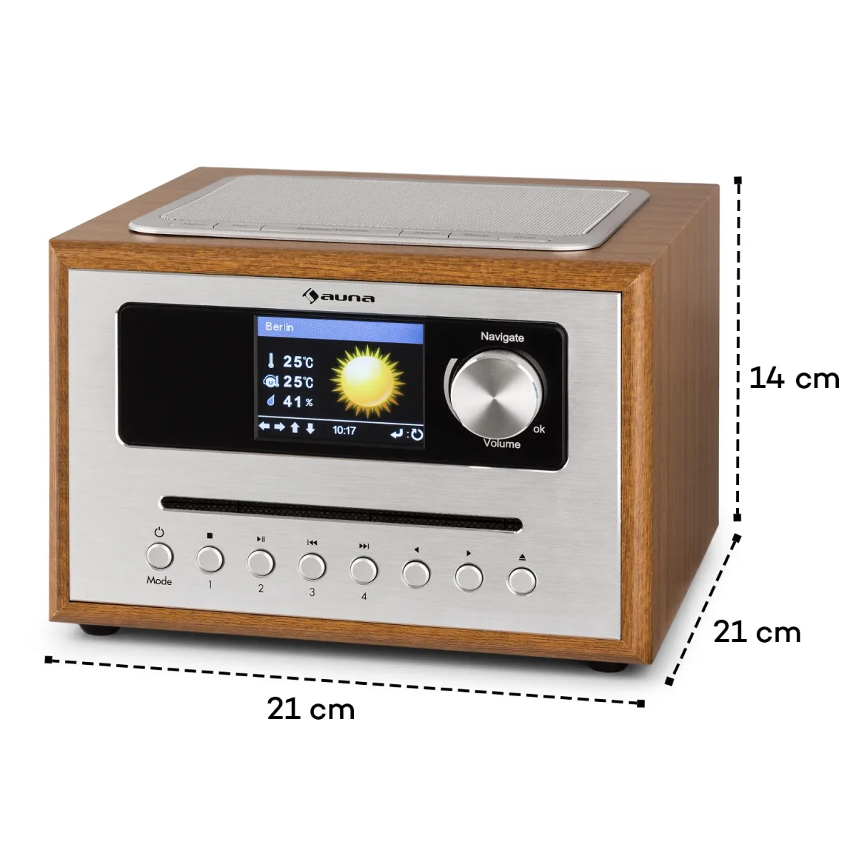 Silver Star CD Cube, радио, bluetooth, HCC дисплей Auna - Image 10