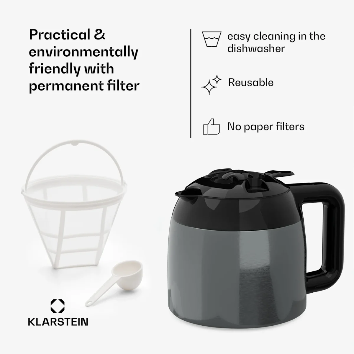 Кафемашина за арабика Klarstein 800 W - Image 3