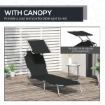 Outsunny Outdoor Сгъваем шезлонг, 4 нива - Image 2