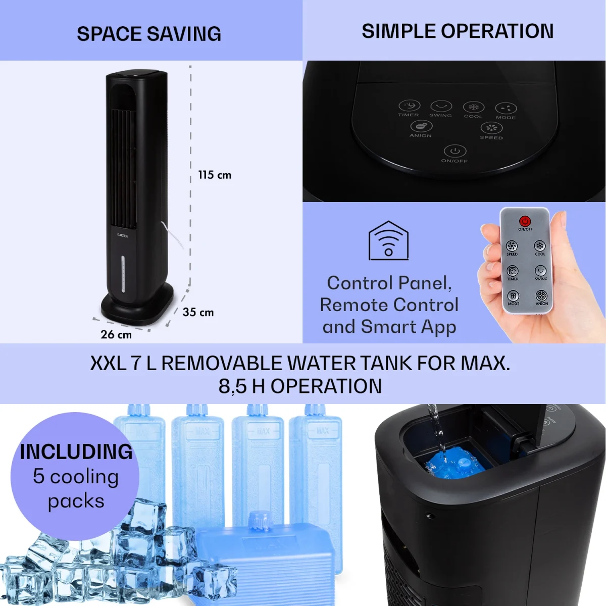 Polar Tower Smart вентилатор охладител на въздуха - Image 7