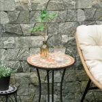 Градинска маса OUTSUNNY, помощна маса, мозайка - Image 2