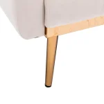 Кадифен диван COOLMORE с метални крака от розово злато - Image 8