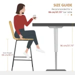 HOMCOM Модерни ратанови бар столове - Image 2