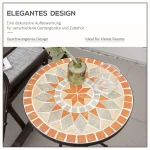 Градинска маса OUTSUNNY, помощна маса, мозайка - Image 4